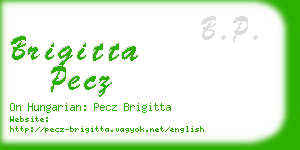 brigitta pecz business card